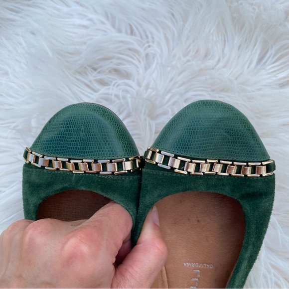 Jeffrey Campbell Ibiza Gabi Green Cap toe w/Chain Tassel Flats 7.5 - Picture 7 of 8
